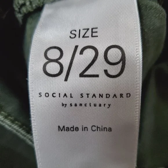 Sanctuary High Rise Camo Green Skinny Jeans Women Size 8/29 - Picture 5 of 7